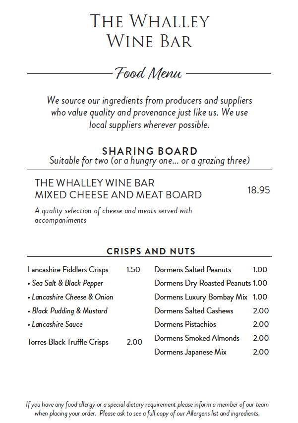 The Whalley Wine Bar The Whalley Wine Shop